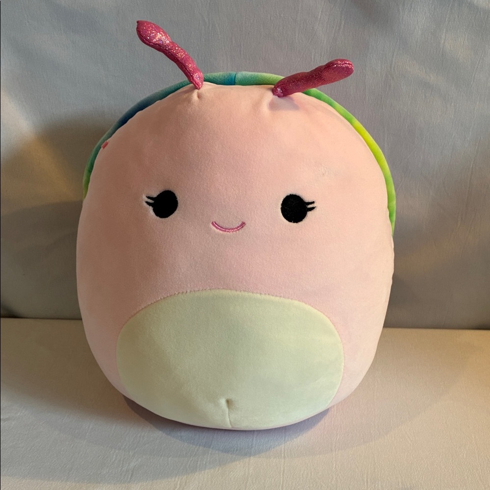 Squishmallows Silvina pink tie-dye rainbow snail plush toy Easter collectible